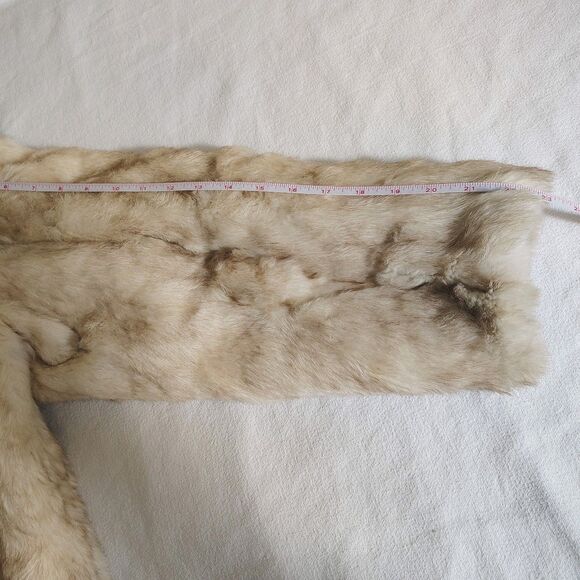 Vtg Chill Chaser’s Rabbit Fur Coat Jacket Old Money Mob Wives 70s Disco Large - Picture 9 of 12